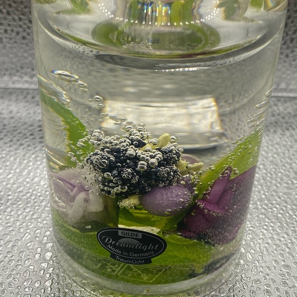 Floral Dreamlight Candle Holder Made In Germany Purple and Green - Picture 3 of 8